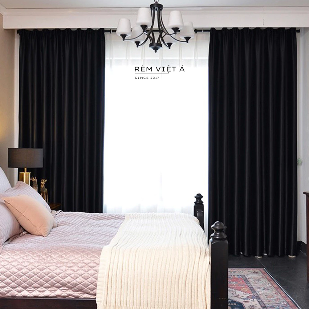 Rèm Màu Đen - Phông Nền Đen Chụp Ảnh Studio, Phông Hội Trường, Livetream , Rèm Cản Sáng Cửa Sổ Phòng Ngủ, Phòng Khách