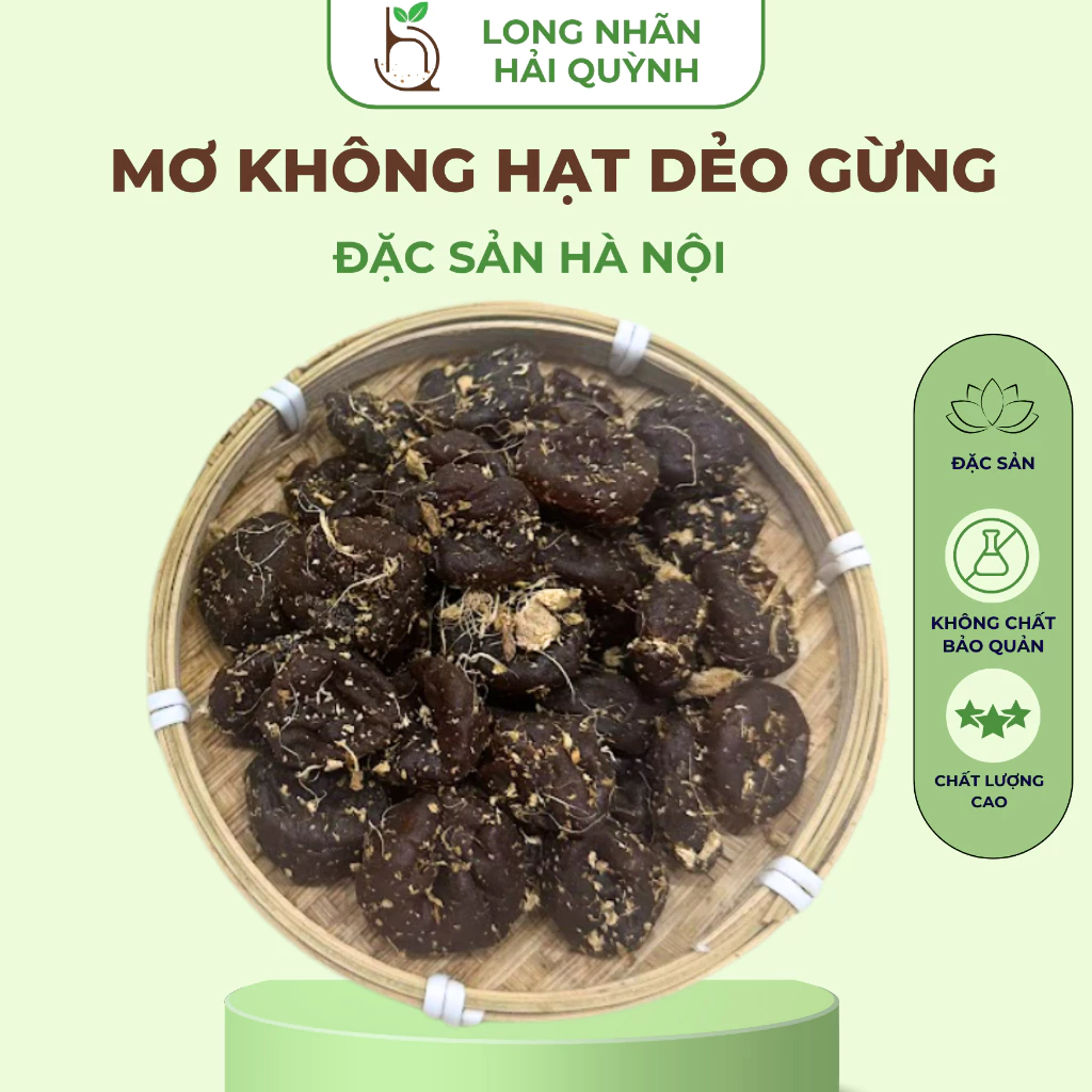 Ô Mai Mơ Không Hạt Dẻo Gừng, Xí Muội Mơ Không Hạt Chua Ngọt Ngon