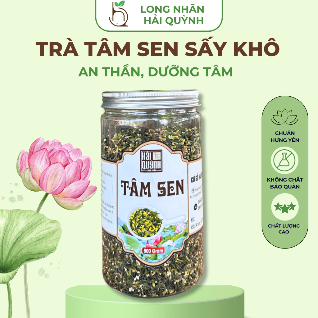 Trà Tâm Sen Sấy Khô An Thần Dưỡng Nhan Tốt Cho Sức Khỏe, Tim Sen Sấy Khô (500g)