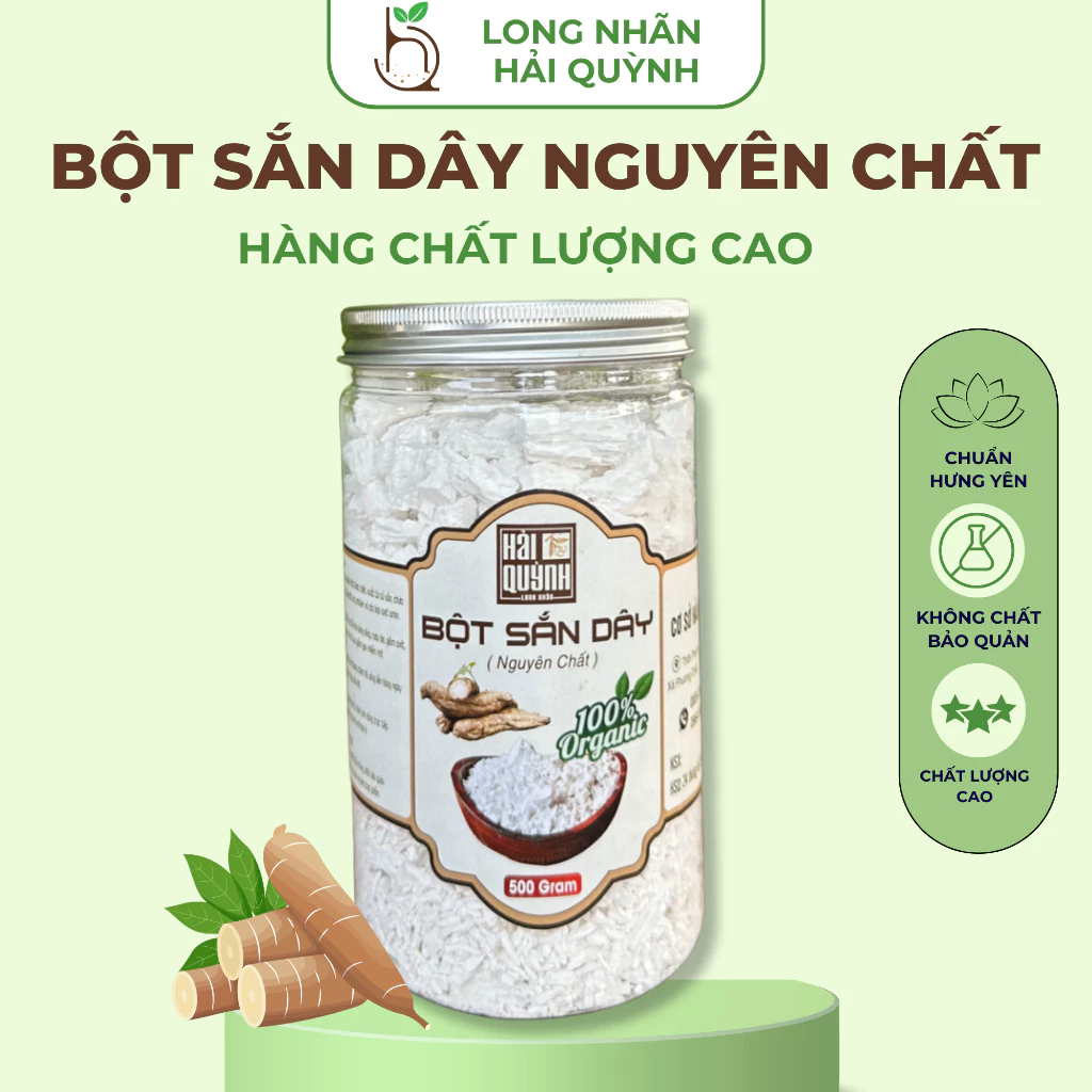 Bột Sắn Dây Nguyên Chất Tốt Cho Sức Khỏe, Từ Sắn Dây Không Pha Trộn (500g)