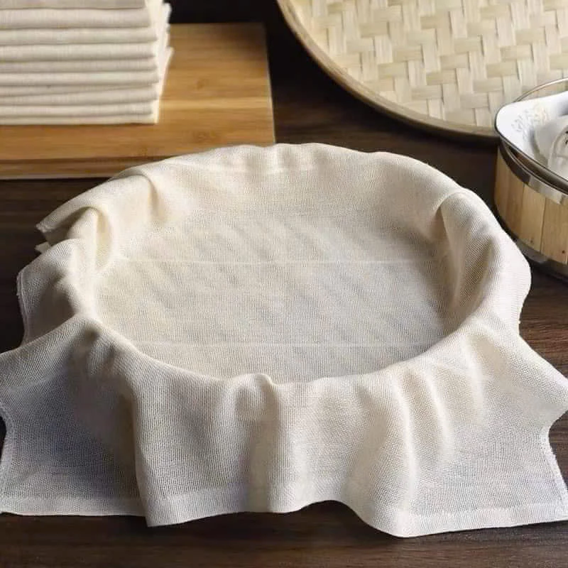 ải Hấp Bánh Bao Hấp Xôi - Vải Lọc Bột Làm Bánh, Khăn Mềm Bọc Đậu Phụ Size 60x 60cm - Vải Mềm Mịn Cách Nhiệt