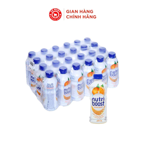 Thùng 24 chai sữa trái cây Nutri Boost hương dâu/cam/quy kem, chai 297ml