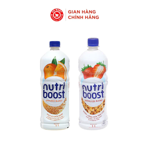 Sữa trái cây Nutri Boost hương cam/dâu. chai 1 lít