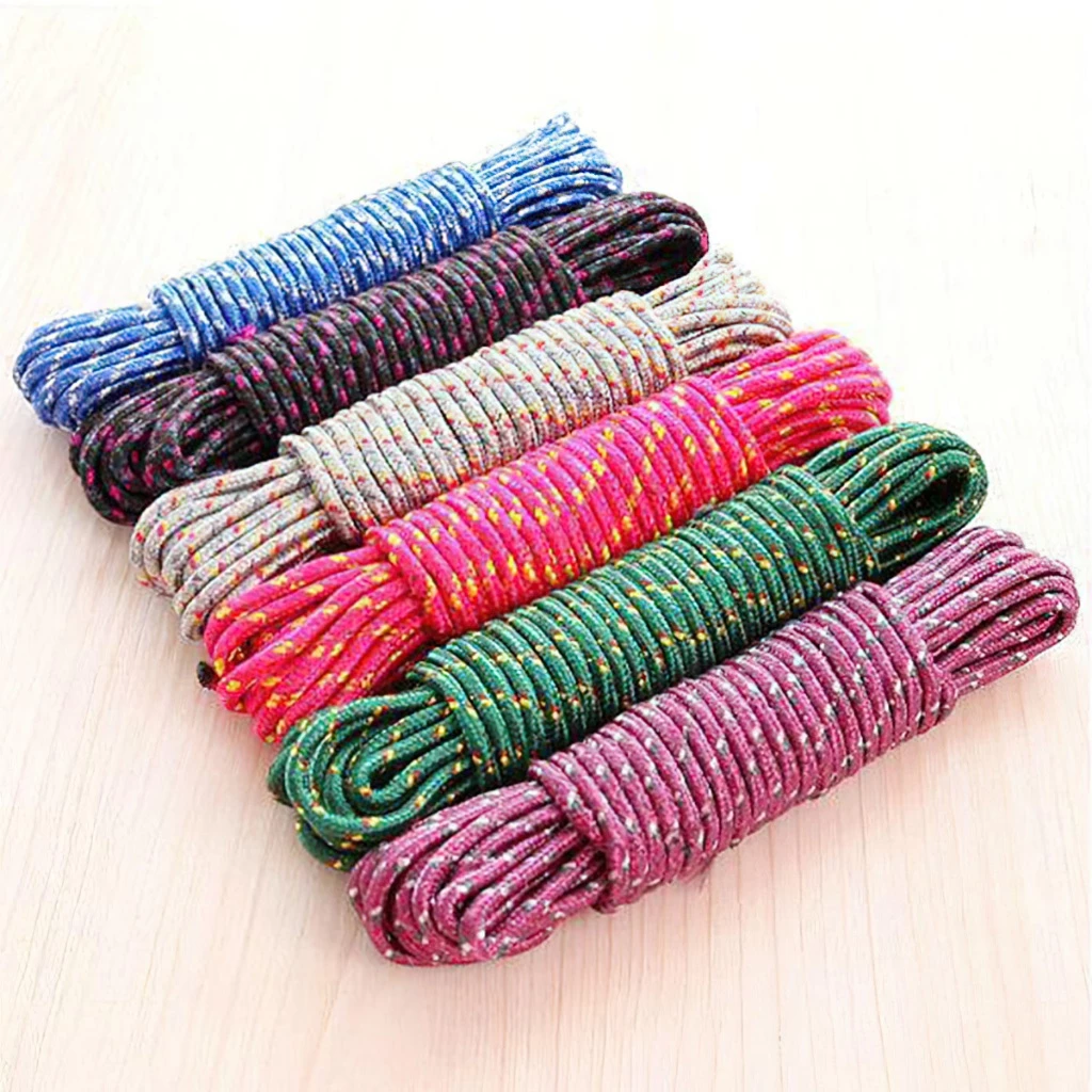 Dây dù  đa năng nhiều lõi dài 10m, dày 4mm, dây dù sinh tồn, cắm trại.... EUNIO