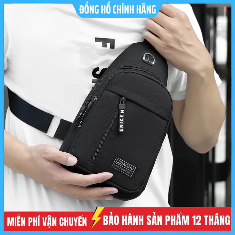 Túi Đeo Chéo Nam Vải Canvas Chống Trầy Xước Và Chống Thấm Nước