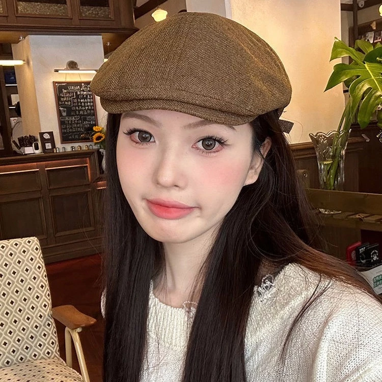 Mũ Nồi Beret Mỏ vịt cổ điển vải bò cao cấp nồi họa sĩ unisex phong cách retro Hàn Quốc rộng vành thoáng khí chống nắng