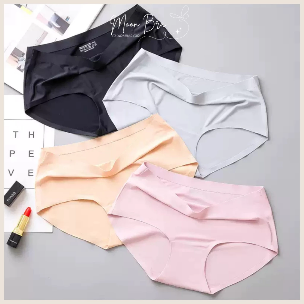 [CÓ SIZE L Quần lót đúc su ko viền trơn siêu mát mùa hè QS17