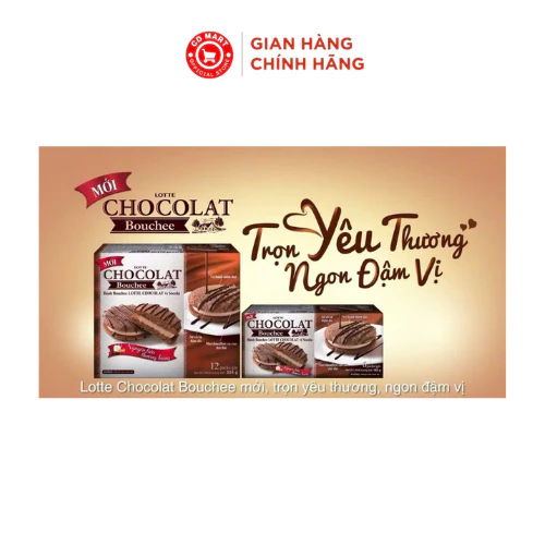 Bánh Bouchee Lotte Chocolat, hộp 162g/324g
