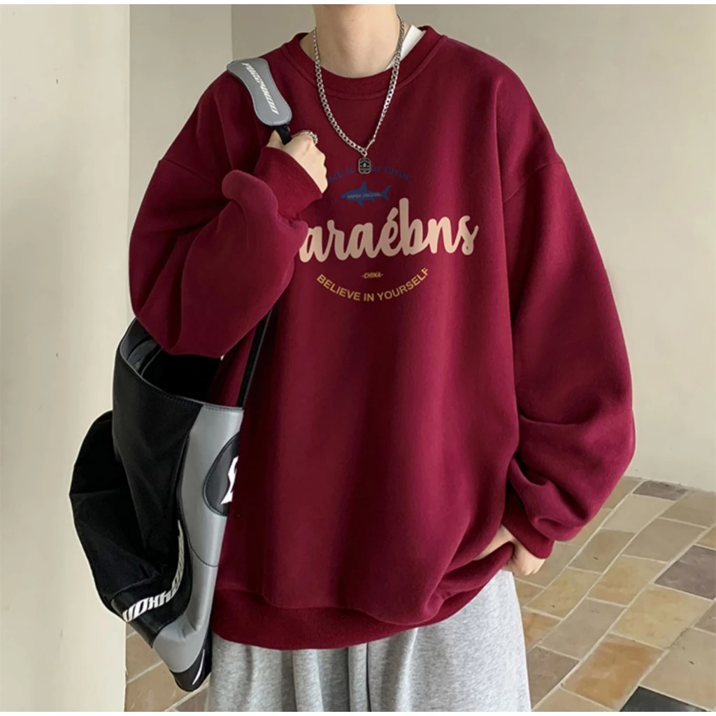 Áo Sweater Dài Tay Unisex Nam Nữ - Maylinh Shop - Chất Nỉ ép 2 da Thu Đông Mịn Dày Dặn