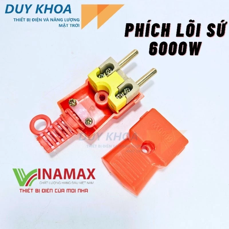 Phích cắm điện lõi sứ chịu tải 6000W - Hàng Việt Nam chất lượng cao
