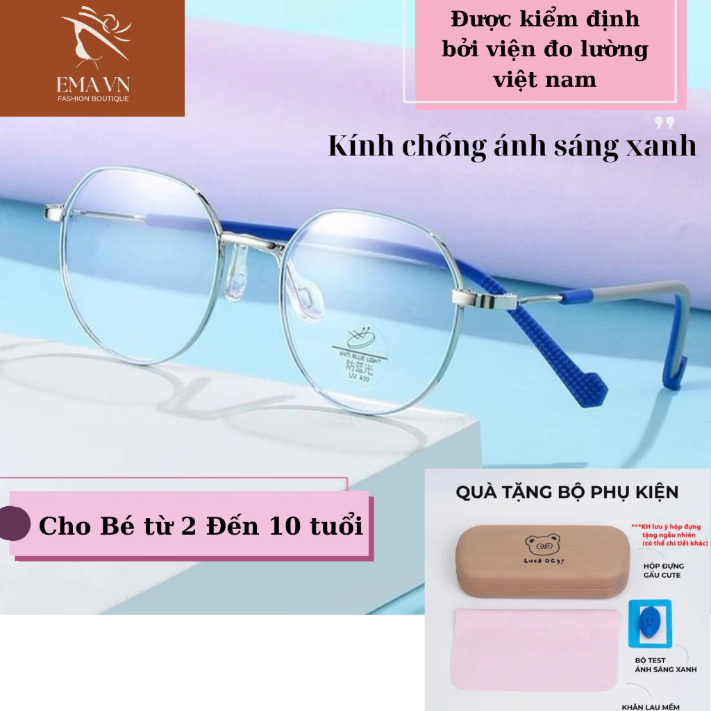Kính Chống Ánh Sáng Xanh Cho Bé Từ 2 đến 12 Tuổi