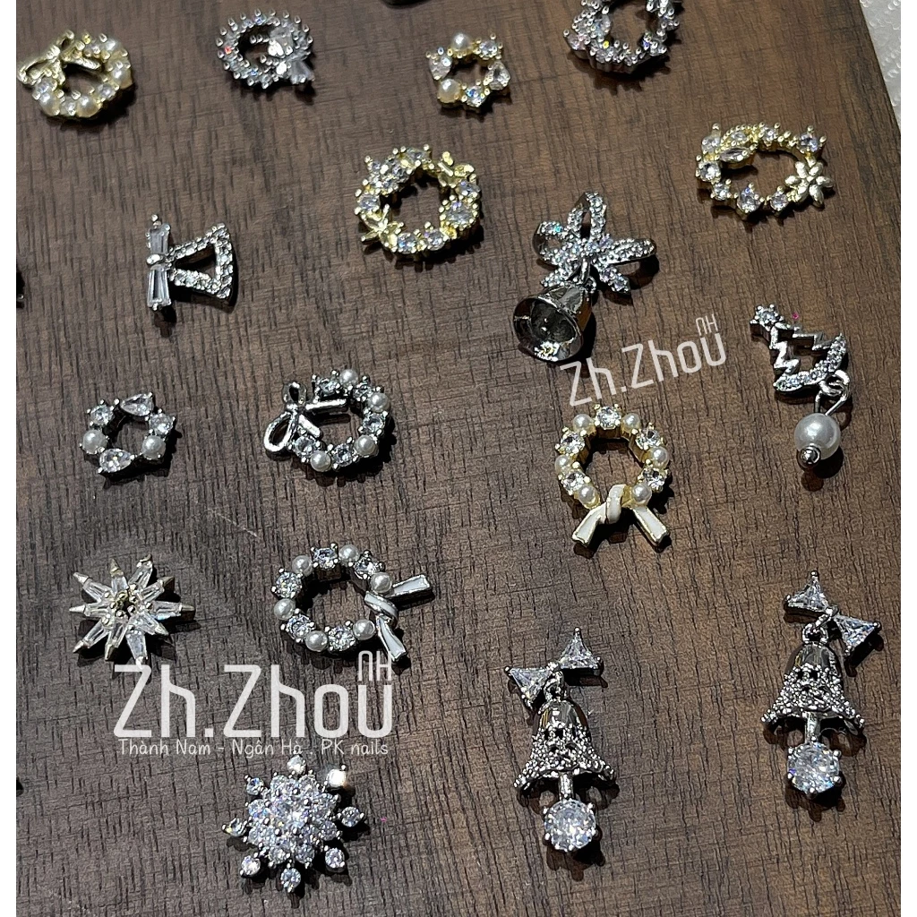 Charm Tết, Charm noel ,charm 2025, charm bông tuyết, charm giáng sinh cao cấp trang trí móng, charm đá gắn móng