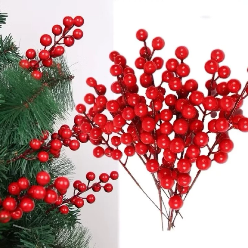 Nhánh đào đông đỏ 12 quả dùng trang trí