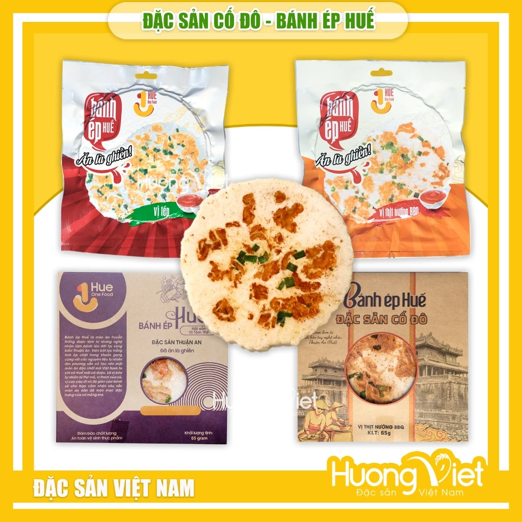 Bánh ép Huế, bánh ép Thuận An hương vị truyền thống Cố Đô Huế, bánh ép hải sản tôm thịt, bánh ép huế vị bbq