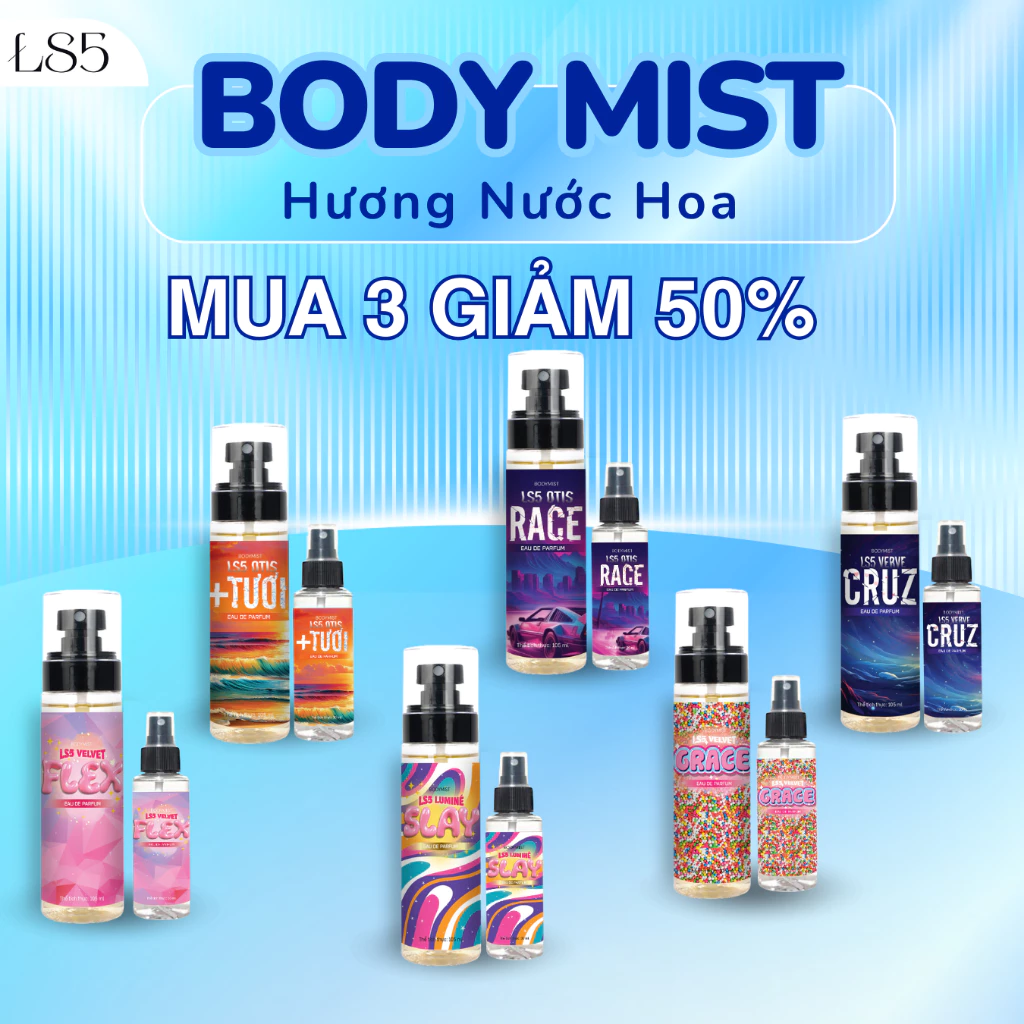 [ MUA 2 GIẢM 30% MUA 3 GIẢM 50% ] Body Mist LS5 - Xịt Thơm Toàn Thân 30ml/105ml