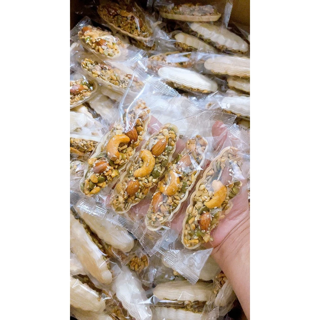 Bánh thuyền mix hạt dinh dưỡng đồ ăn vặt healthy giảm cân không đường, Bánh ăn kiêng hỗ trợ giảm cân_BTH