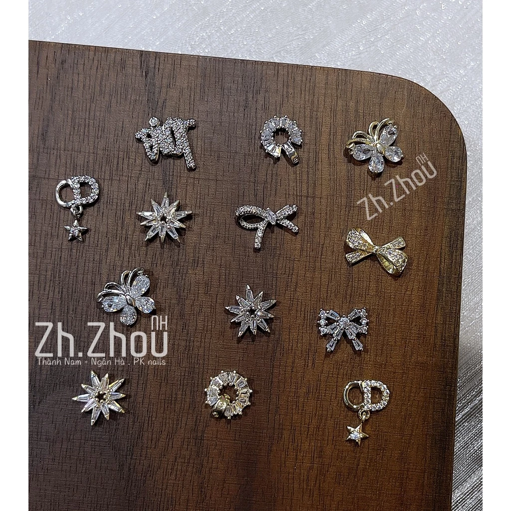 Các mẫu đá hình trang trí móng charm cao cấp không xỉn màu, charm gắn móng, charm đá cao cấp