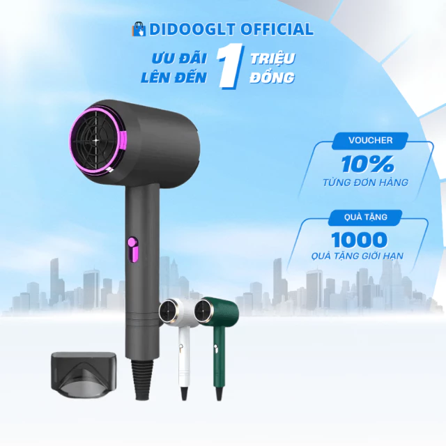 Máy Sấy Tóc 2 Chiều Nóng Lạnh Didooglt 2300W Tạo Kiểu Đa Năng Nhỏ Gọn, Tiện Lợi