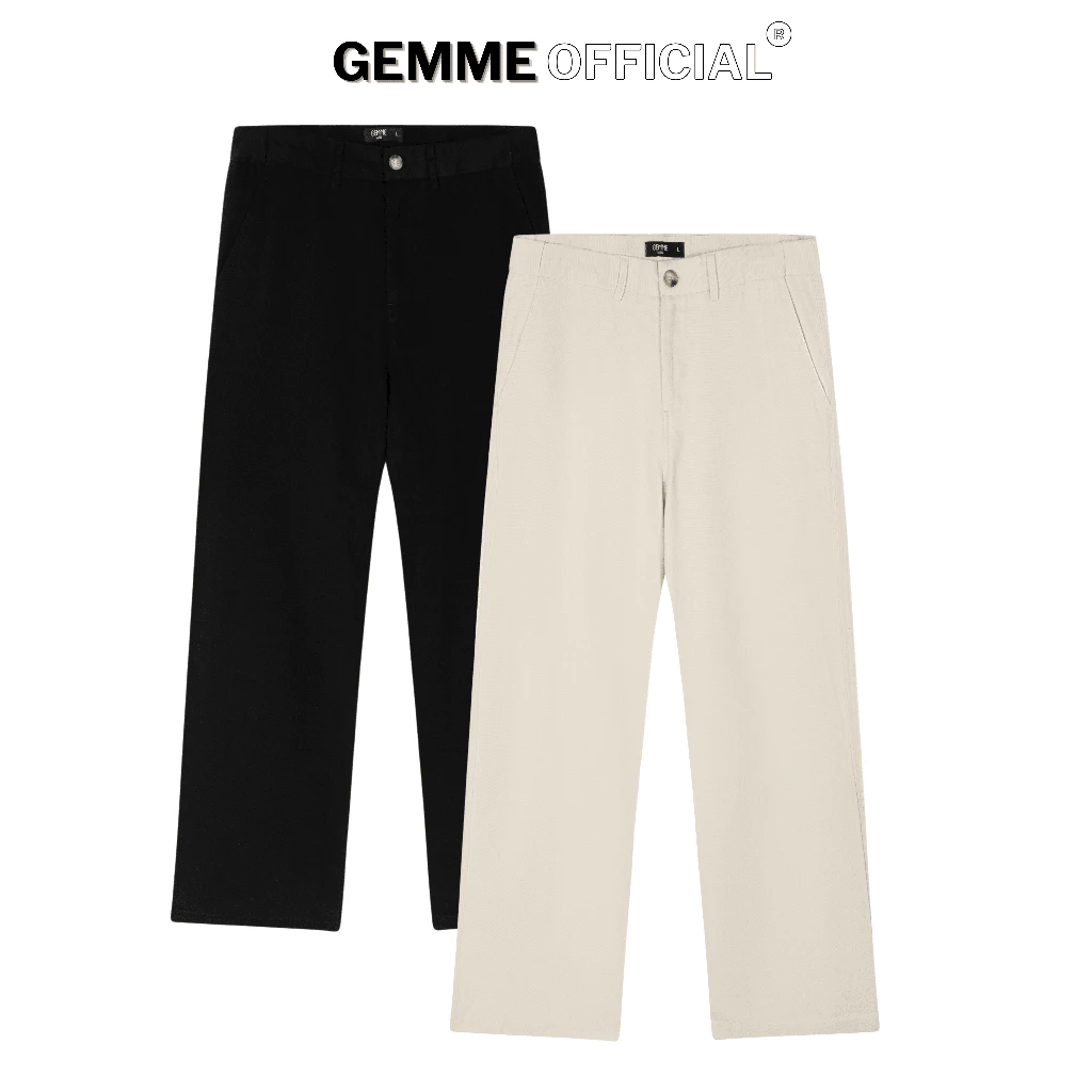Quần dài nam kaki big size GEMME MEN, form ống suông đứng, thể thao, năng động big size 55 - 130kg