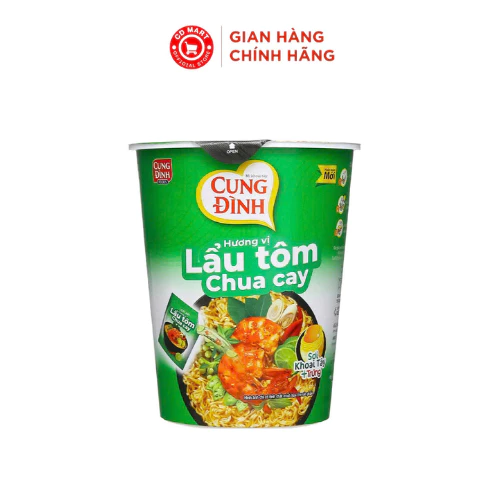 Mì ly Cung Đình lẩu tôm chua cay/ sương heo hầm măng, ly 65g