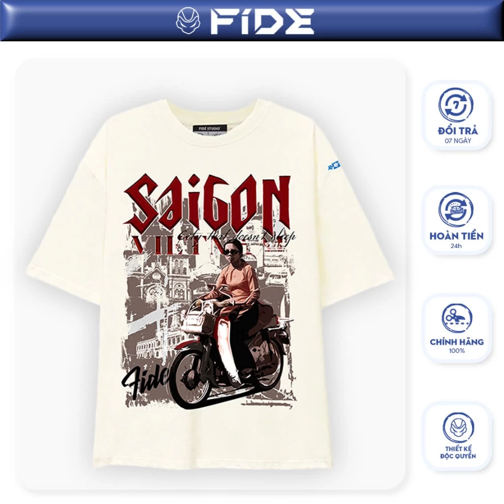 Áo thun FIDE phông trơn nam nữ cổ tròn FIDE SÀI GÒN SS4