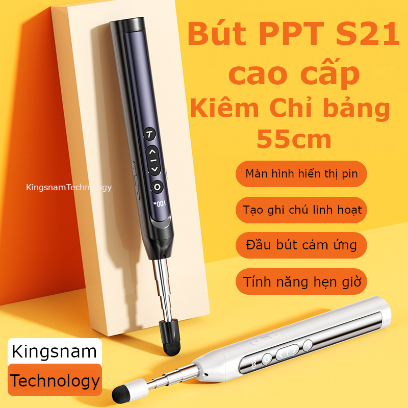Bút trình chiếu slide powerpoint S21 tích hợp que chỉ bảng laser thuyết trình…