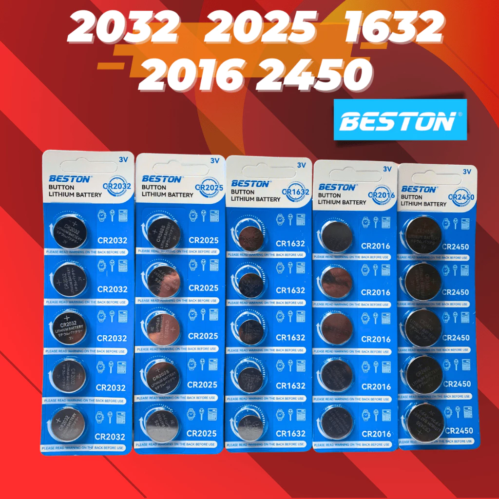 Pin cúc áo CR2032 CR2025 CR2016 CR1632 CR2450 BESTON 3v dung lượng lớn date lâu