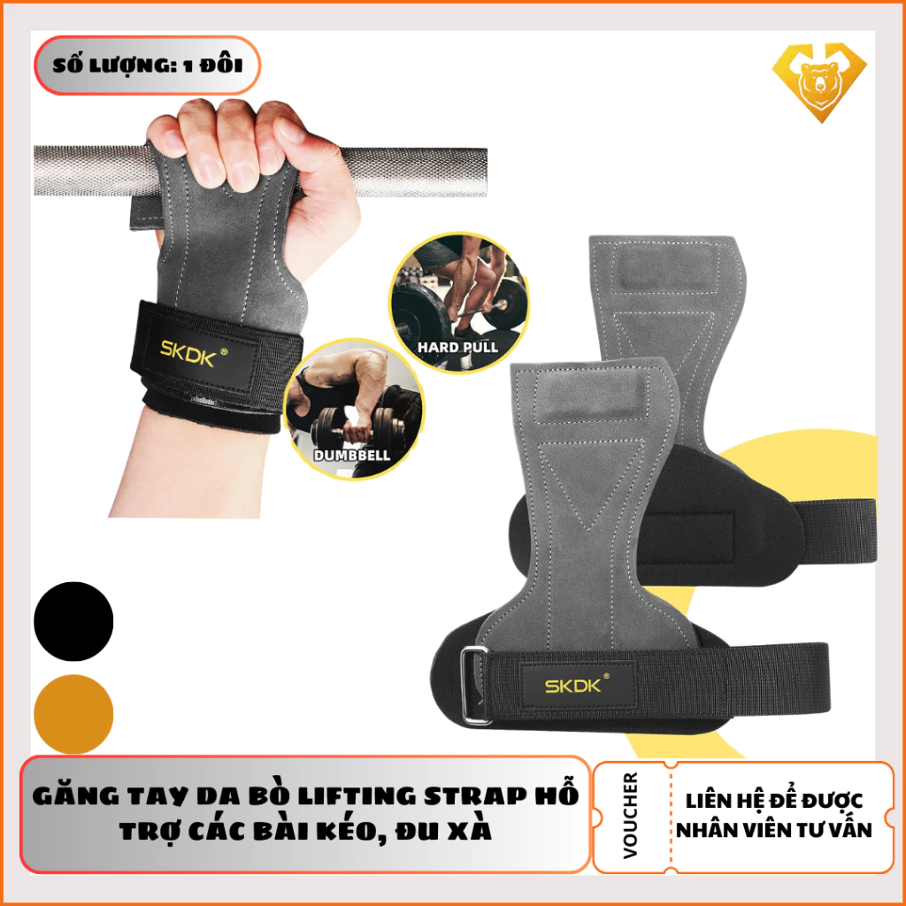 Găng Tay Tập Gym - Găng Tay Dùng Bài Kéo | Găng tay Lifting Strap