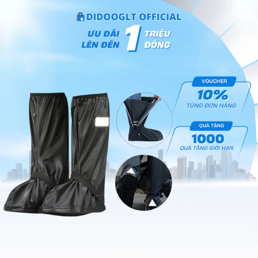 Ủng đi mưa người lớn cao cấp Didooglt Bọc giày đi mưa chống nước chống trượt cho người lớn