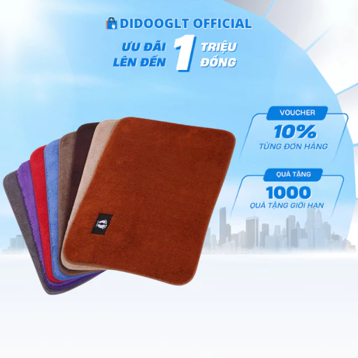 Thảm Lau Chân Didooglt Siêu Mịn Thấm Hút Tốt 40*60cm Hình Bàn Chân