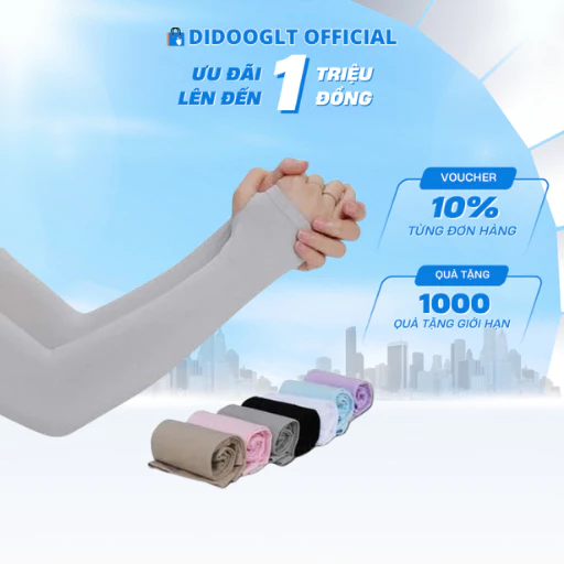 Găng tay chống nắng xỏ ngón Didooglt đi xe máy, chống tia UV, co giãn 4 chiều