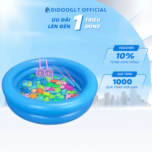 Bộ đồ chơi câu cá cho bé 42 chi tiết có gắn nam châm đồ chơi câu cá cho bé vui chơi thoả thích tại nhà - didooglt