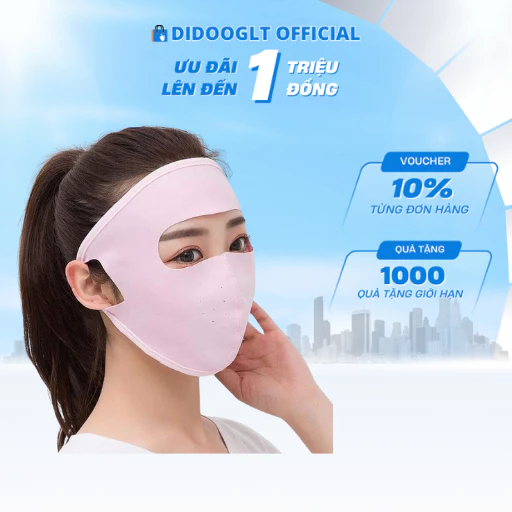 Khẩu Trang Ninja Didooglt Che Kín Mặt Và Trán Giúp Thông Hơi Thoáng Khí