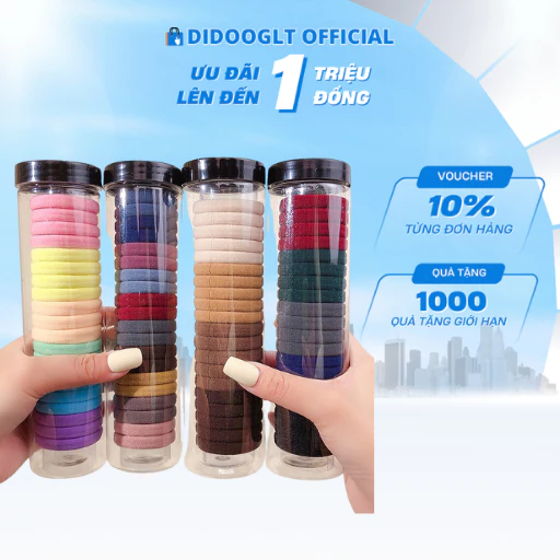 Hộp 20 Cái Dây Chun Buộc Tóc Nhiều Màu Sắc  Didooglt