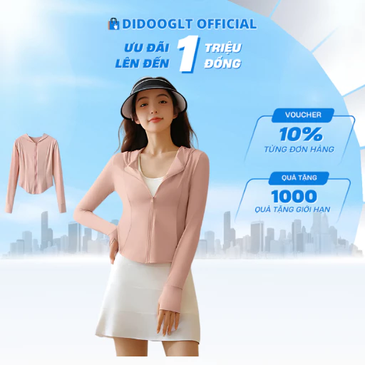 Áo Chống Nắng Nữ Didooglt Chất Mỏng Mát  Áo Khoác Chống Nắng Ôm Body Co Giãn Thoáng Khí