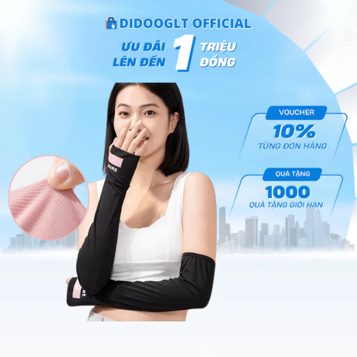 Găng Tay Chống Nắng Nam Nữ Didooglt Chống Tia UV Vải Bằng Lụa Lạnh Cực Mát