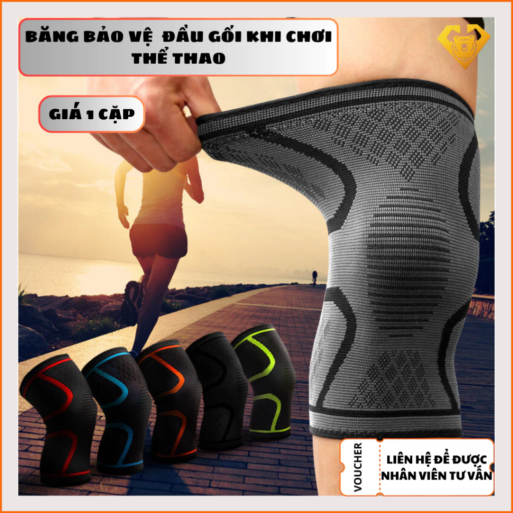 Đôi Băng Bảo Vệ Đầu Gối Tập GYM Cao Cấp - Băng Bảo Vệ Thể Thao Chính Hãng( 2 cái)