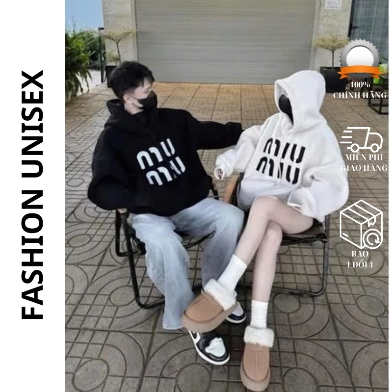 Áo khoác hoodie nam nữ nỉ mũ 2 lớp form rộng, siêu ấm, thời trang Ulzzang hàn quốc