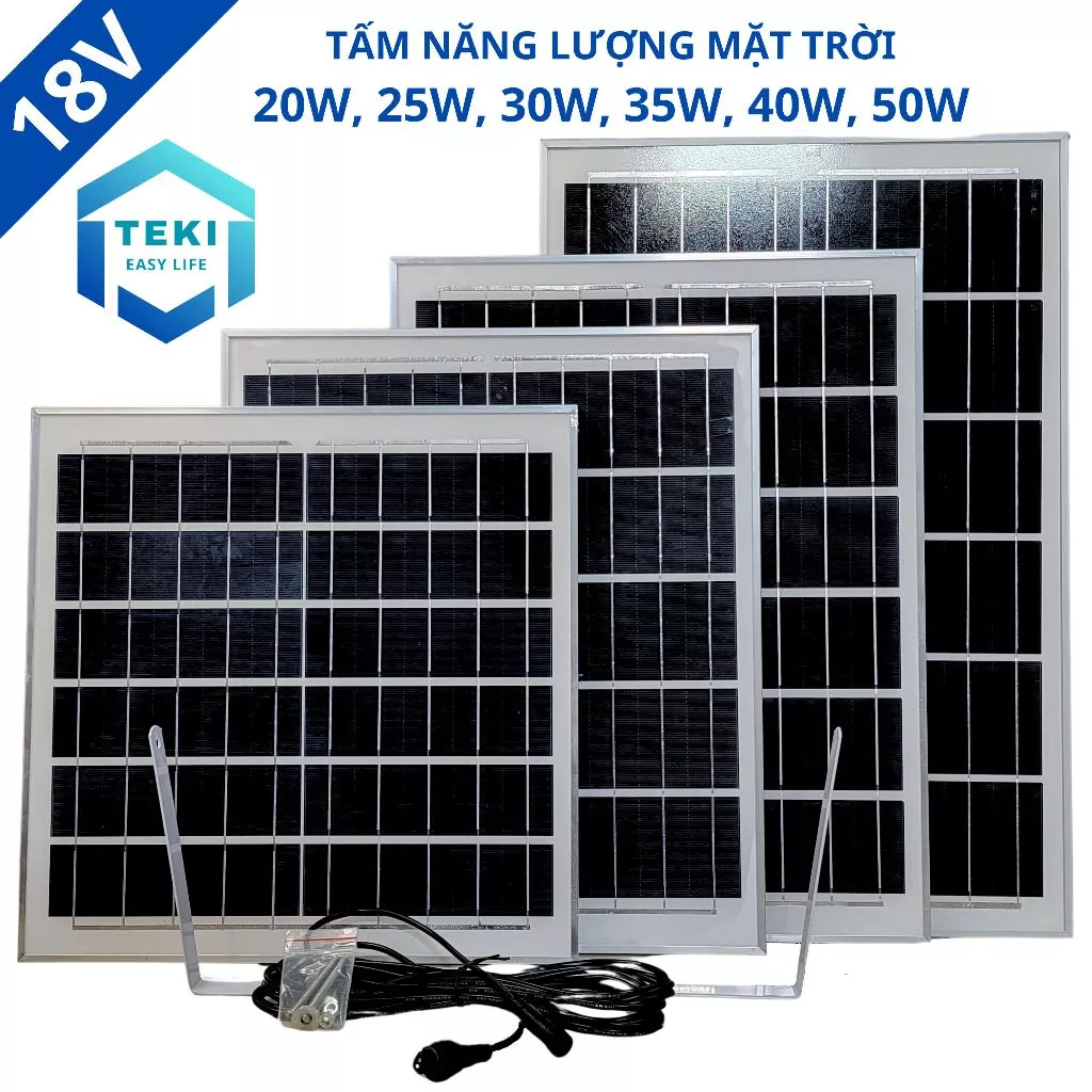 TẤM NĂNG LƯỢNG MẶT TRỜI MONO 18V 20W, 25W, 30W, 35W, 40W, 50W - TEKI