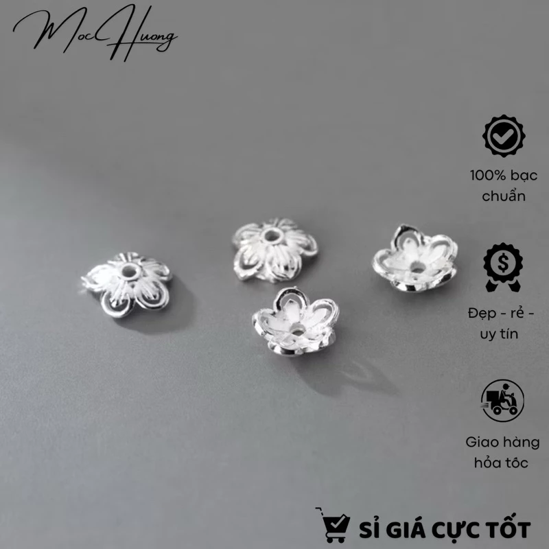 [S925] Charm bạc ốp hoa - TH025 MOCHUONG JEWELRY
