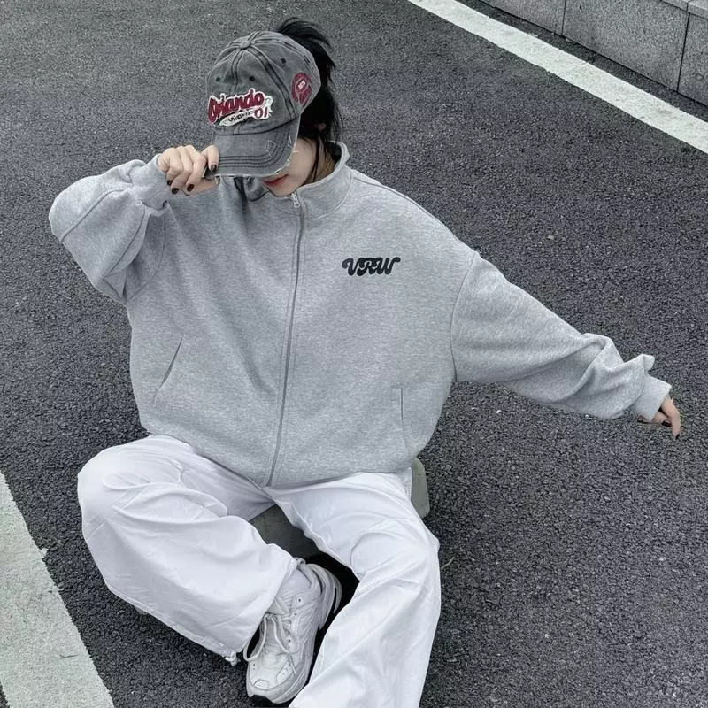 Áo Khoác Zip Form Boxy Viralwear Unisex Nỉ 2 Da Mặc Được 4 Mùa