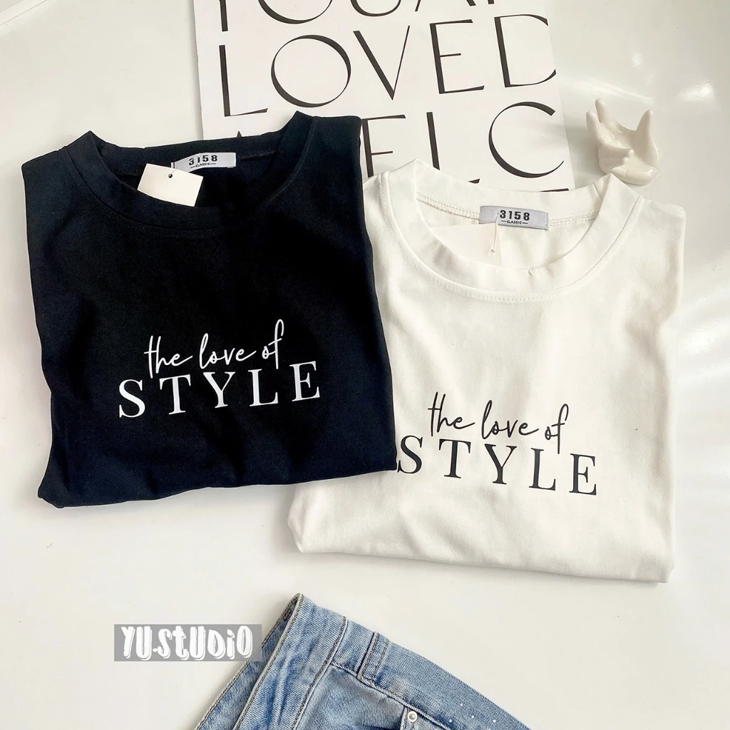 Áo thun nữ YUSTUDIO 3158 cotton khô form rộng tay lỡ mẫu the love of style