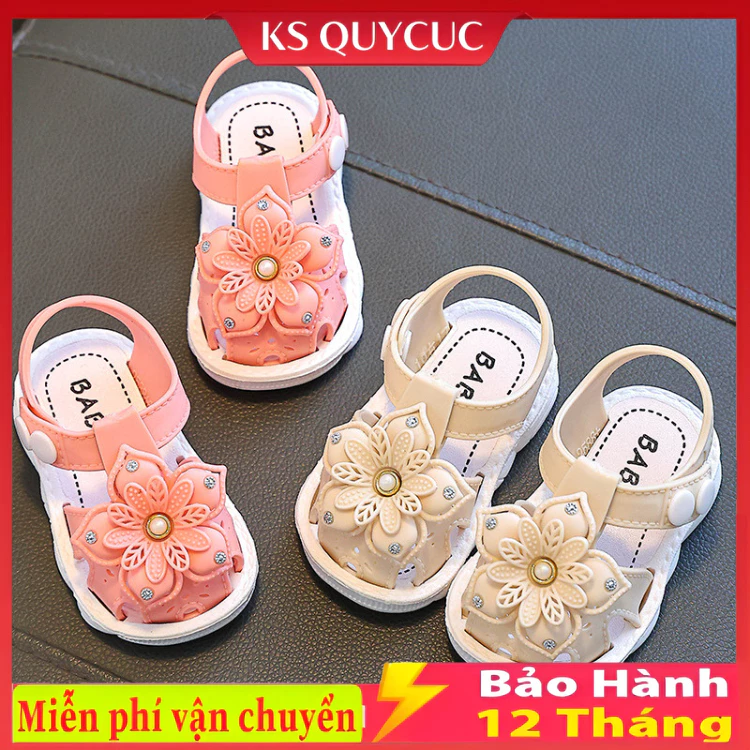 dép em bé GIÀY SANDAL TẬP ĐI ĐẾ MỀM CAO SU DẺO CHỐNG TRƯỢT CHO BÉ Dép bé gái Dép sandal cho bé 0-3 tuổi