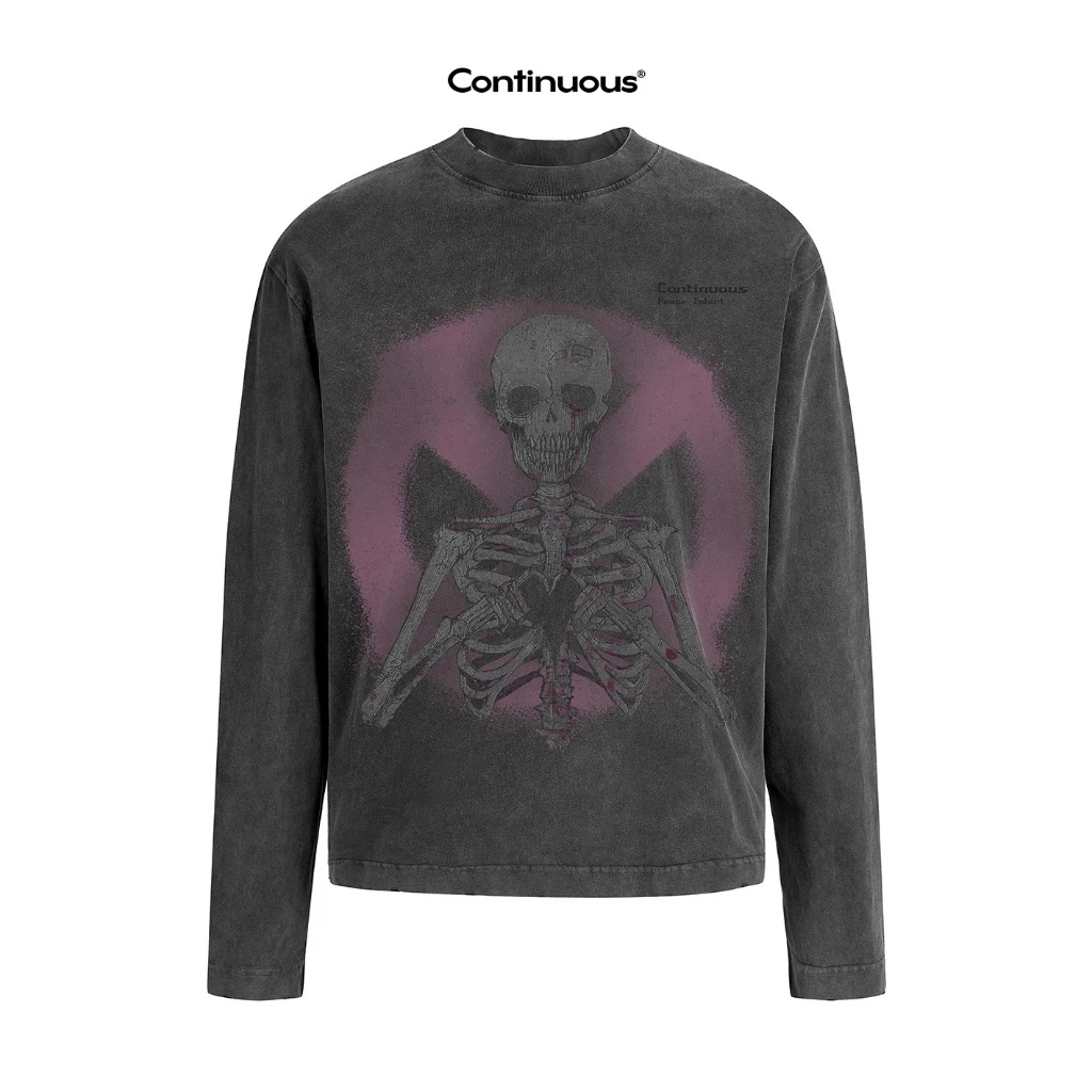 Áo thun tay dài Continuous - CTNS - LONG SLEEVE "VER 2" PEACE/ Grey wash