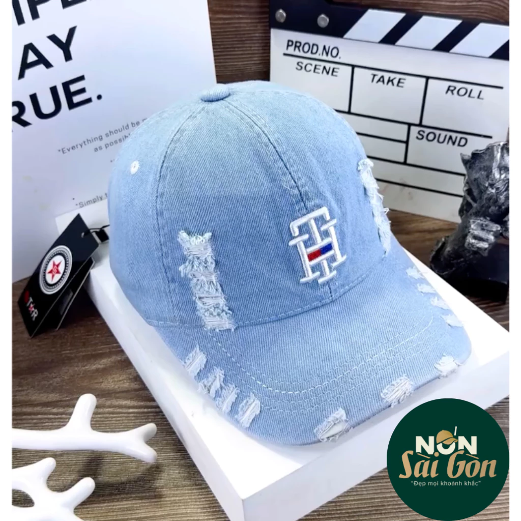 (VIDEO) Nón TH, mũ lưỡi trai TH vải Jean tưa đẹp Form chuẩn (Ảnh thật)