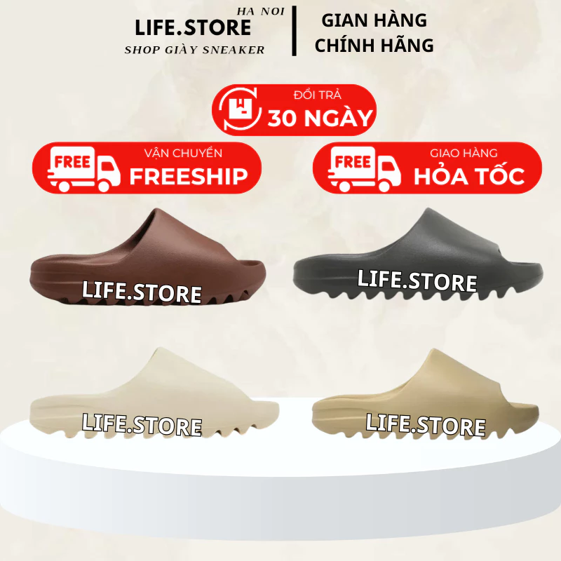 [ Cam Kết Chính Hãng ] Dép _YZ Slide Vân Nhám Full Box - LIFE.SNEAKER