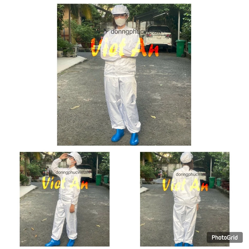 [HÌNH THẬT 100%] Combo Áo phòng sạch và nón kết