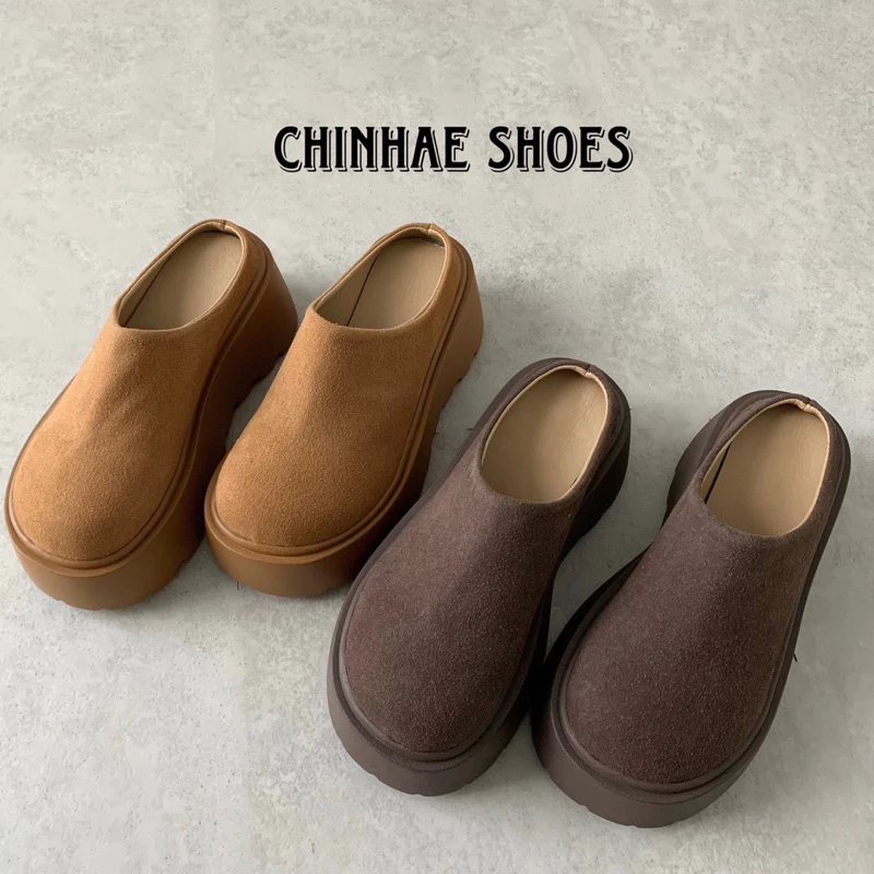 Giày sục da lộn cao cấp tăng chiều cao 6cm hack dáng cho nữ phong cách Ulzzang trẻ trung năng động hằng ngày S014