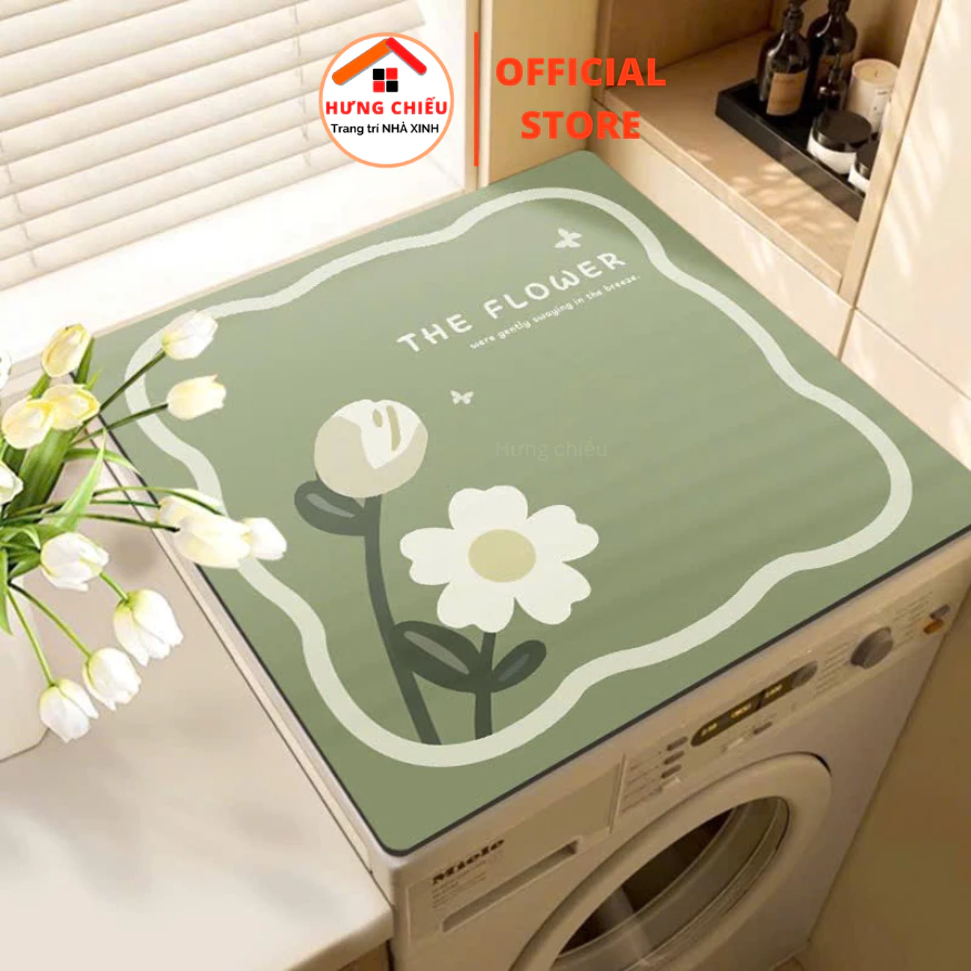 Thảm lót máy giặt cửa ngang chống bụi bẩn, trơn trượt - Hưng Chiếu ED12