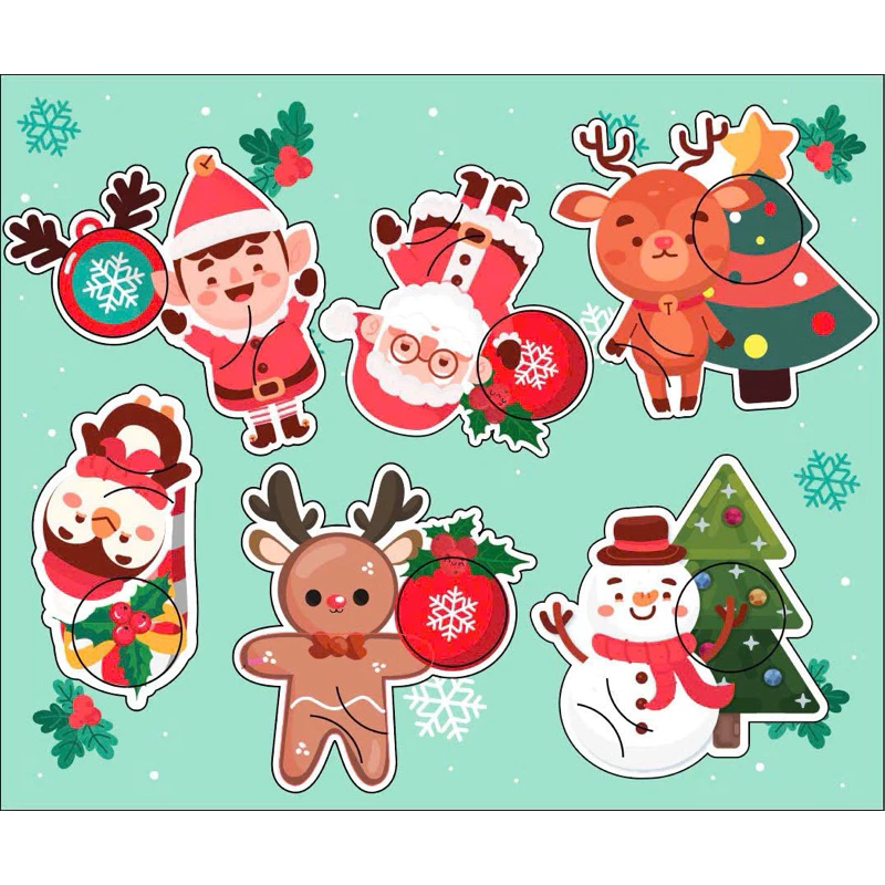 [set 32-100c ] giấy cài kẹo hình noel- giáng sinh, halowen mix mẫu